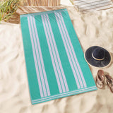 Striped Oversized Cotton Beach Towel Set of 2, 4, or 6 Piece