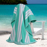Striped Oversized Cotton Beach Towel Set of 2, 4, or 6 Piece