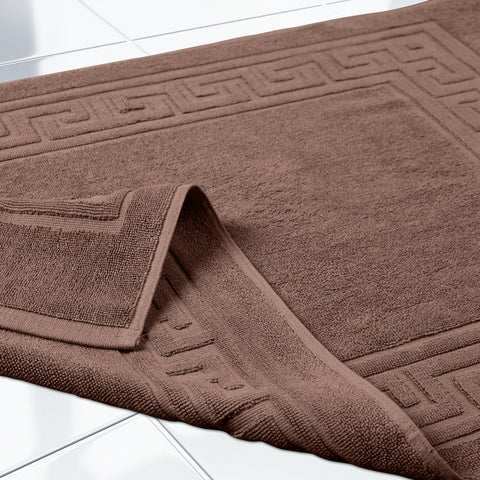 Egyptian Cotton Bath Mat Set of 2 Greek Key Infinity Border