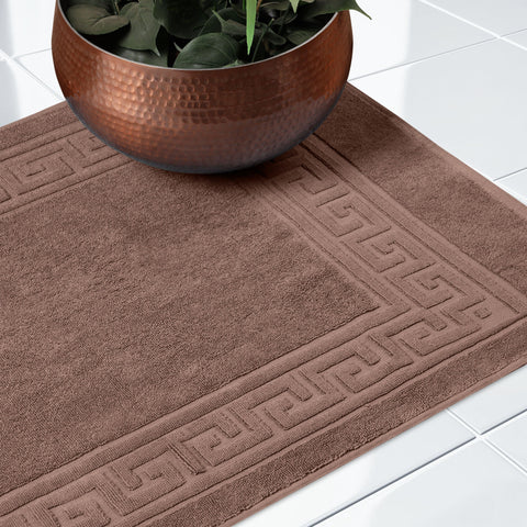 Egyptian Cotton Bath Mat Set of 2 Greek Key Infinity Border