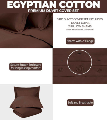 300 Thread Count Egyptian Cotton Solid Duvet Cover