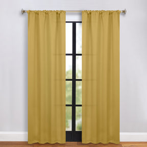 Solid Room Darkening Rod Pocket Blackout Curtain Panels, Set of 2