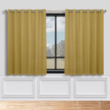 Classic Modern Solid Room Darkening Blackout Curtain Panels, Set of 2