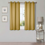 Classic Modern Solid Room Darkening Blackout Curtain Panels, Set of 2
