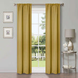 Solid Room Darkening Rod Pocket Blackout Curtain Panels, Set of 2
