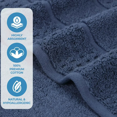 Napa Zero-Twist Cotton Waffle Face Towel Set 12 Piece