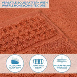 Napa Zero Twist Cotton Solid Waffle Honeycomb Hand Towel Set of 6