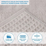 Napa Zero Twist Cotton Solid Waffle Honeycomb Bath Sheet Set of 2