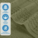 Napa Zero Twist Cotton Solid Waffle Honeycomb 8 Piece Towel Set