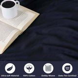 Milan Cotton Textured Jacquard Striped Lightweight Woven Blanket