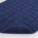 Nora Cotton Thick Solid Checkered Washable Bath Mat Set of 2