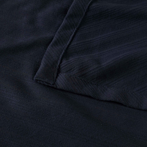 Milan Cotton Textured Jacquard Striped Lightweight Woven Blanket