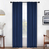 Solid Room Darkening Blackout Curtain Panels, Back Tabs, Set of 2