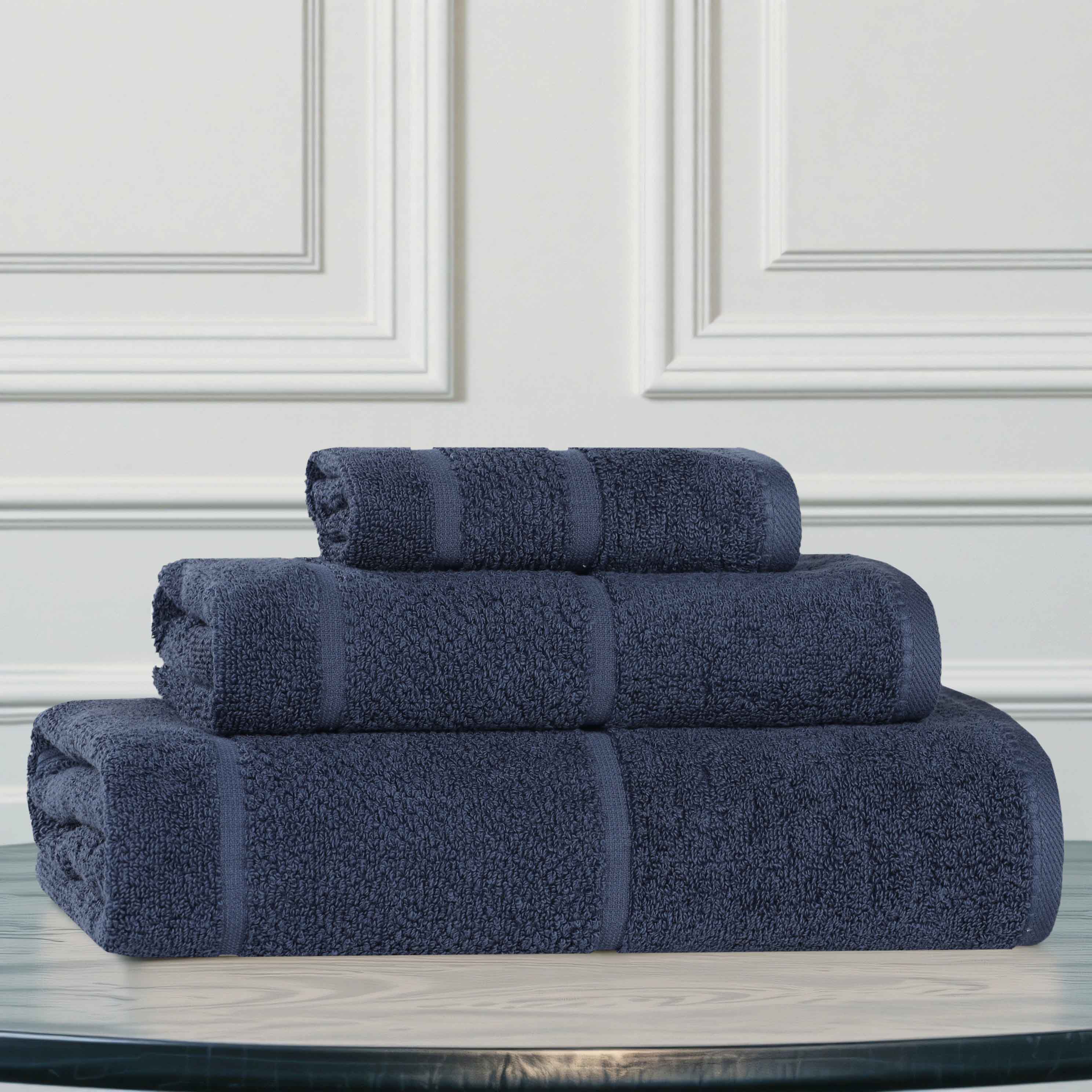 Mile Smart Twist Viscose Cotton Blend Solid 3 Piece Towel Set