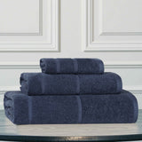 Mile Smart Twist Viscose Cotton Blend Solid 3 Piece Towel Set