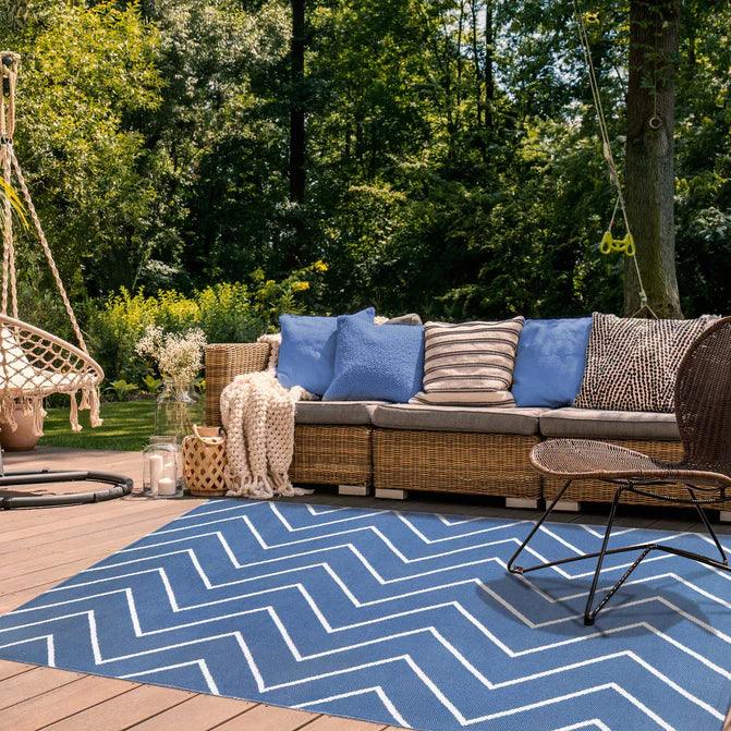 Contemporary Chevron Zig-Zag Indoor Outdoor Area Rug