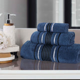 Sadie Zero Twist Cotton Solid Absorbent 3 Piece Towel Set