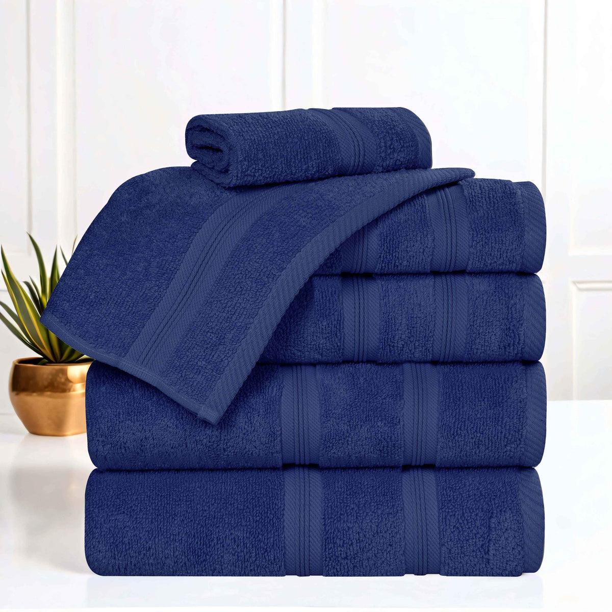 Smart Dry Zero-Twist Cotton Towel Set 6 Piece