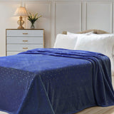 Fleece Plush Medium Weight Fluffy Soft Decorative Polka Dot Blanket