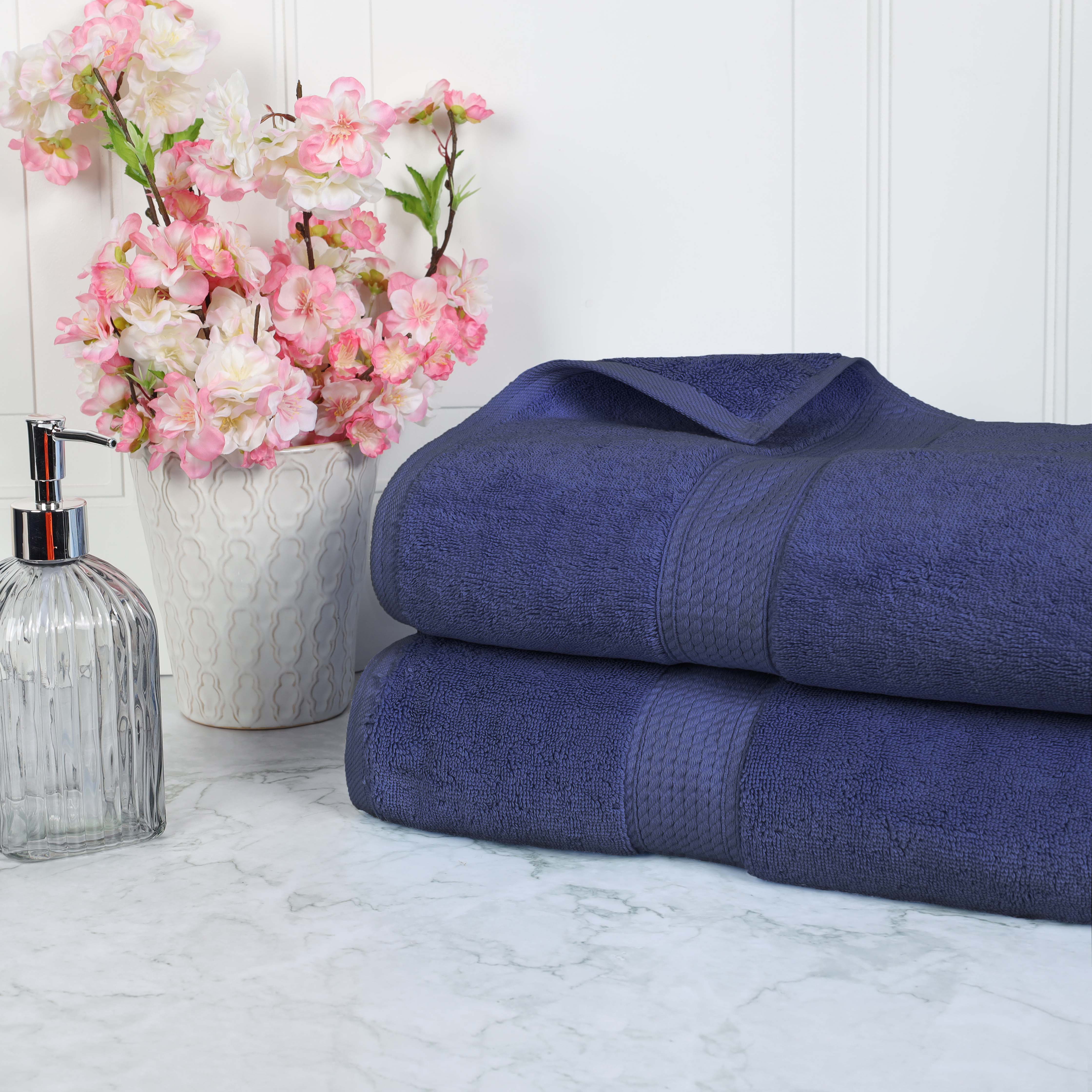Madison Egyptian Cotton Plush Thick Absorbent Bath Sheet Set of 2