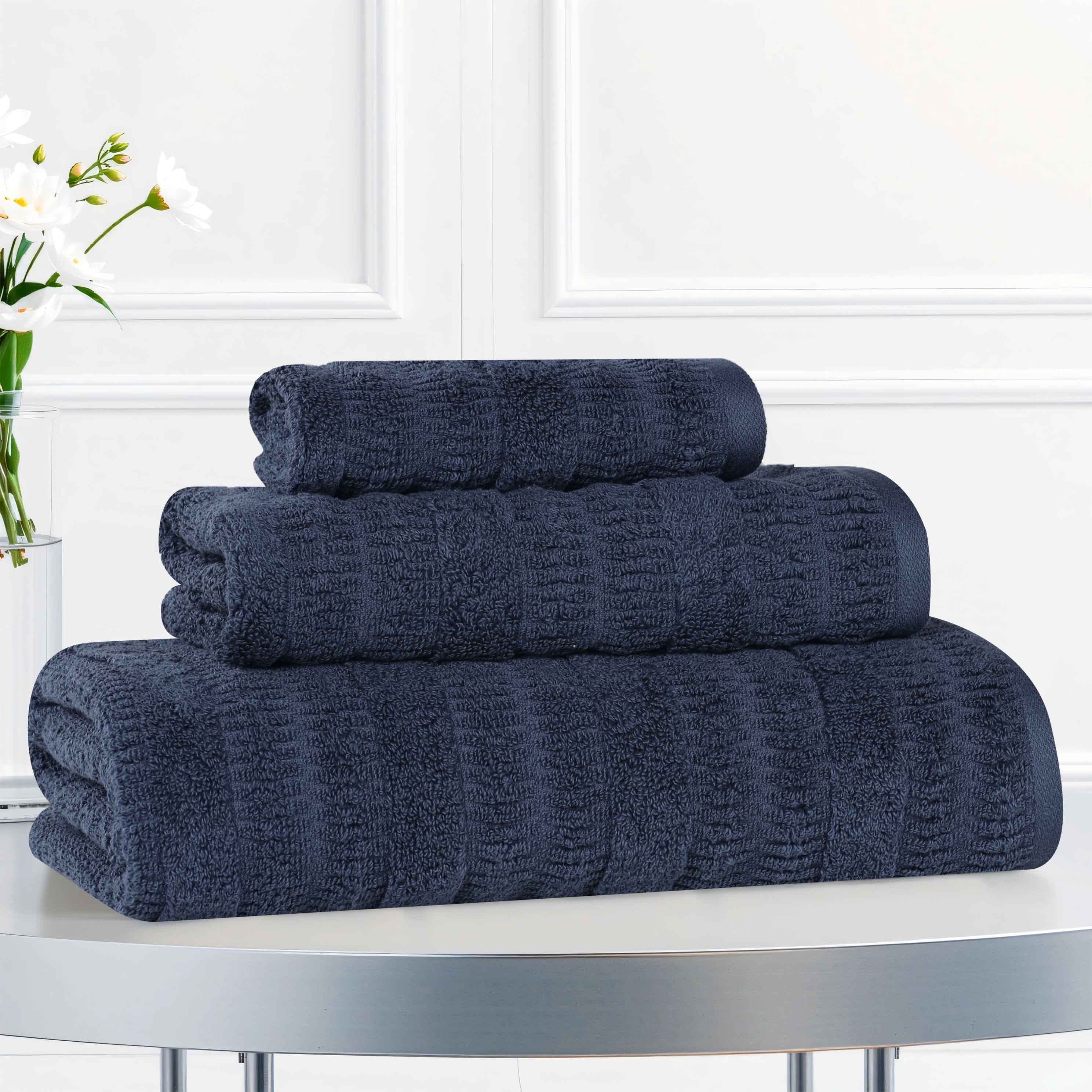 Mika Smart Twist Viscose Cotton Blend Textured Ribbed 3 Piece Set