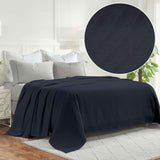 Milan Cotton Textured Jacquard Striped Lightweight Woven Blanket