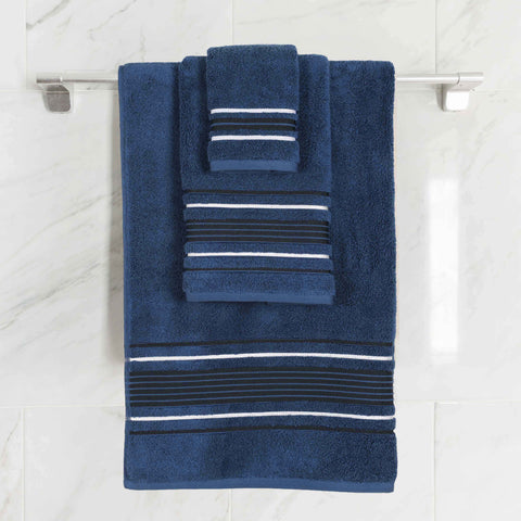 Sadie Zero Twist Cotton Solid Absorbent 3 Piece Towel Set