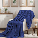 Fleece Plush Medium Weight Fluffy Soft Decorative Polka Dot Blanket