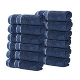 Niles Egyptian Giza Cotton Plush Absorbent Face Towel Washcloth Set of 12