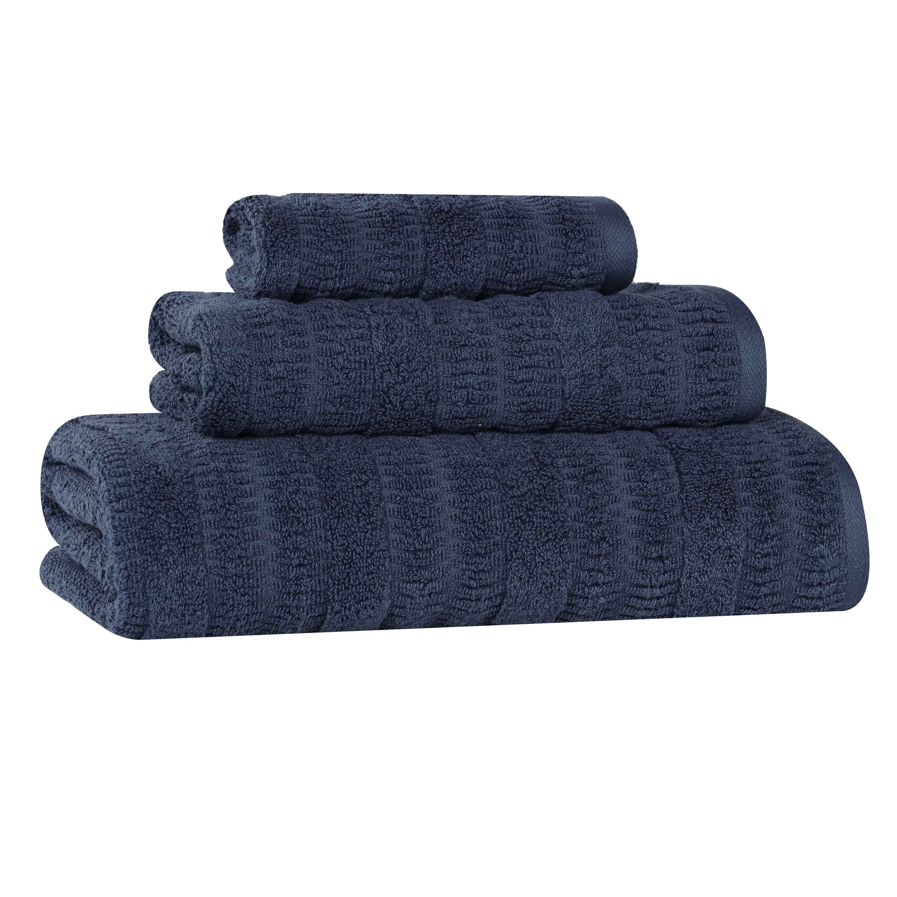 Mika Smart Twist Viscose Cotton Blend Textured Ribbed 3 Piece Set
