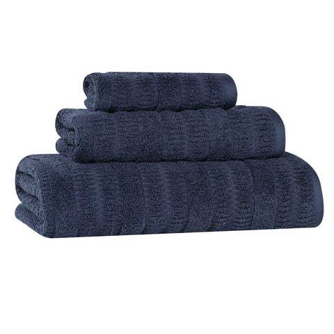Mika Smart Twist Viscose Cotton Blend Textured Ribbed 3 Piece Set