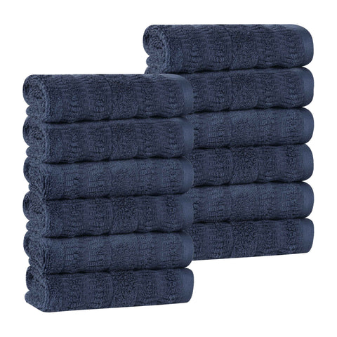 Mika Smart Twist Viscose Cotton Blend Face Towels Washcloths Set of 12