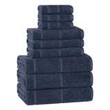 Mile Smart Twist Viscose Cotton Blend Solid 9 Piece Towel Set