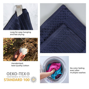 Soho Ribbed Cotton Absorbent 3 Piece Assorted Towel Set