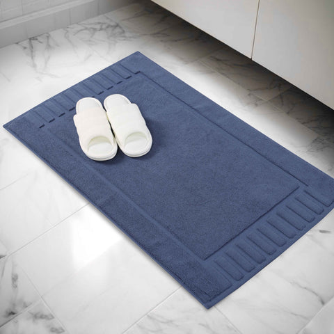 Leo Cotton Modern Absorbent Heavy Washable Bath Mat Set of 2