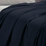 Milan Cotton Textured Jacquard Striped Lightweight Woven Blanket