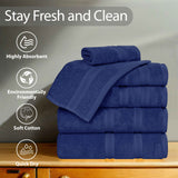 Smart Dry Zero-Twist Cotton Towel Set 6 Piece
