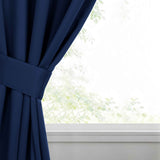 Classic Modern Solid Room Darkening Blackout Curtain Panels, Set of 2