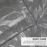 Leaves Room Darkening Washable Blackout Curtain Panels, Set of 2