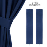 Classic Modern Solid Room Darkening Blackout Curtain Panels, Set of 2