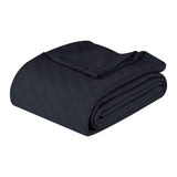 Milan Cotton Textured Jacquard Striped Lightweight Woven Blanket