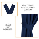 Classic Modern Solid Room Darkening Blackout Curtain Panels, Set of 2