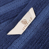 Brea Zero Twist Cotton Ribbed Geometric Border 12 Piece Towel Set