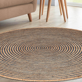 Braided Jute Reversible Round Indoor Outdoor Area Rug