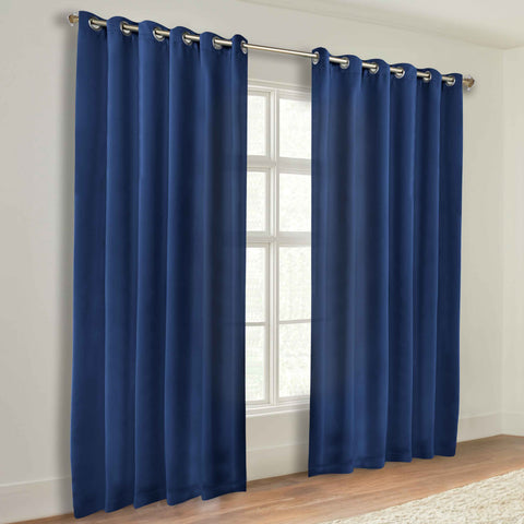 Blackout Window Curtains Classic Modern Room Darkening Set of 2