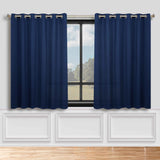 Classic Modern Solid Room Darkening Blackout Curtain Panels, Set of 2