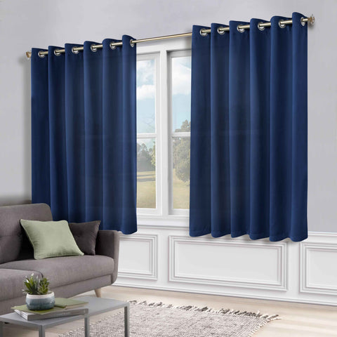 Blackout Window Curtains Classic Modern Room Darkening Set of 2