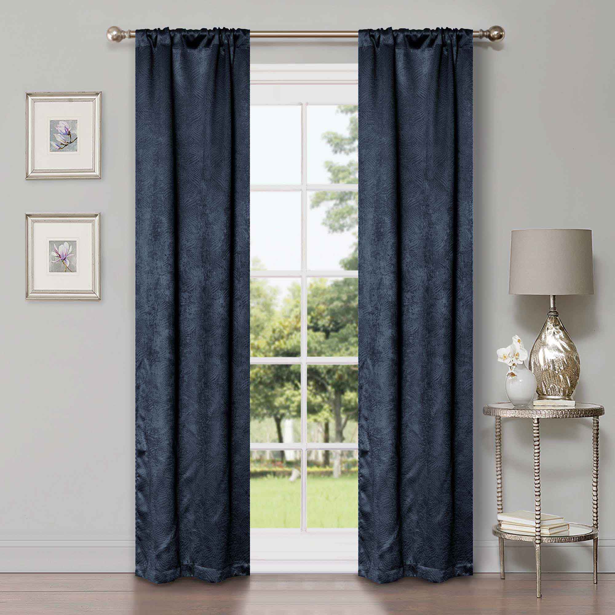 Waverly Geometric Washable Room Darkening Blackout Curtains, Set of 2