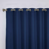 Classic Modern Solid Room Darkening Blackout Curtain Panels, Set of 2