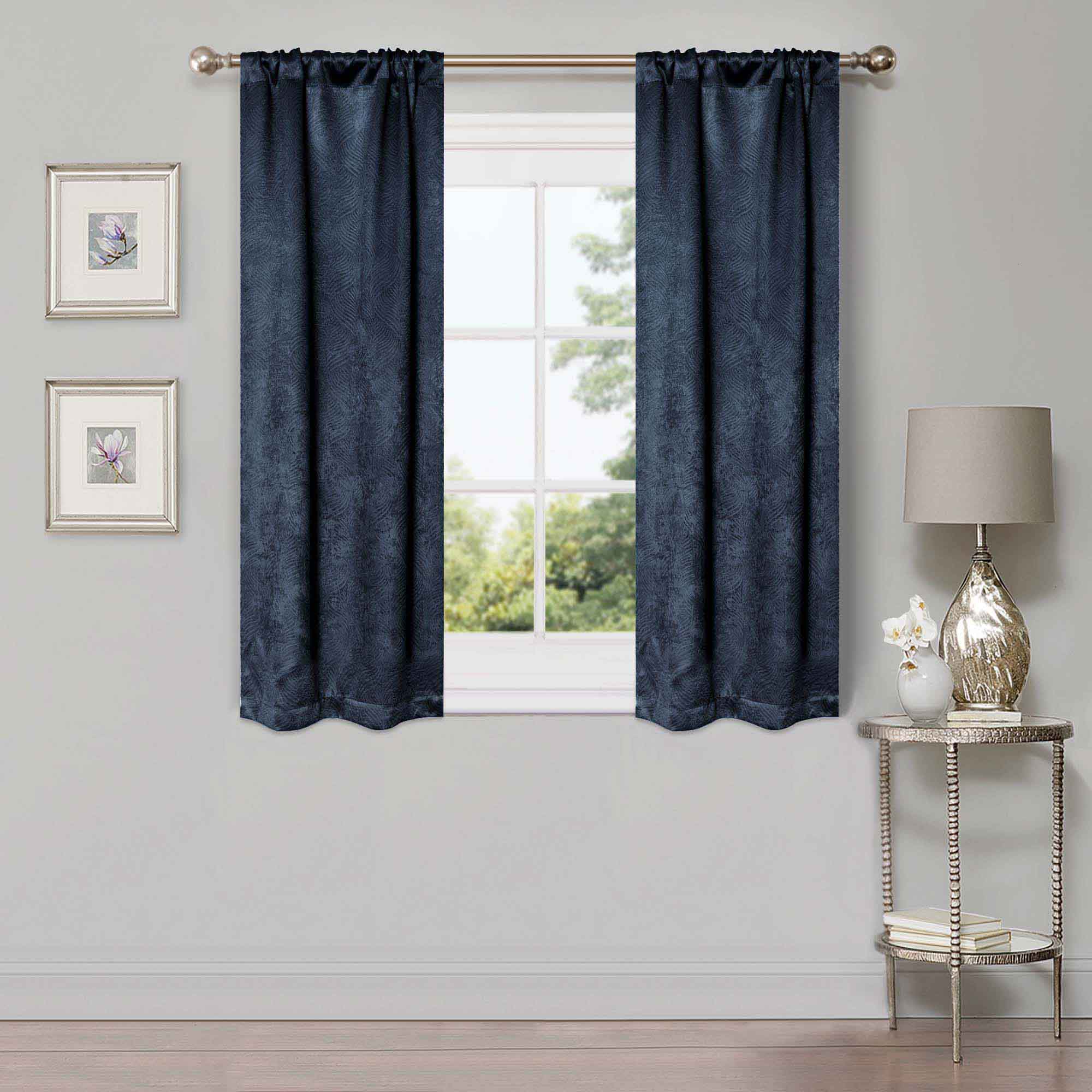 Waverly Geometric Washable Room Darkening Blackout Curtains, Set of 2